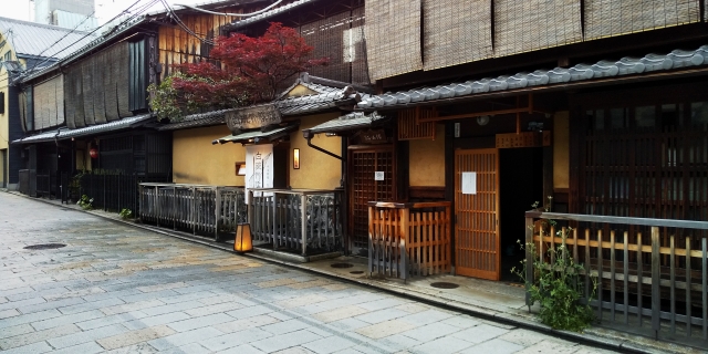 京都　祇園の街並み