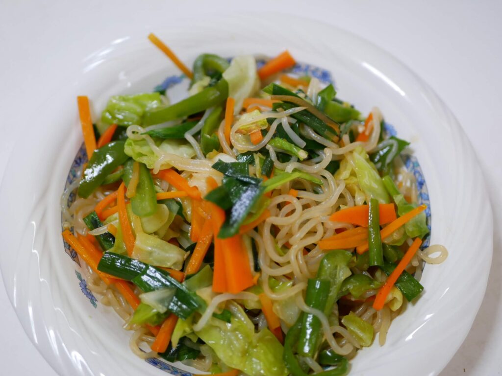 シラタキと野菜